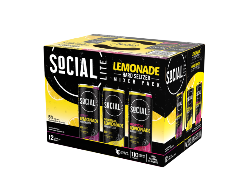 Lemonade Hard Seltzer Mixer Pack Social Lite Vodka